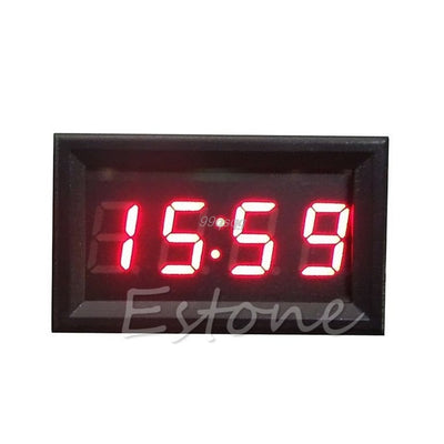 Hot Sale LED Display Digital Clock 12V/24V Dashboard Car Motorcycle Accessory 1PC Drop shipping